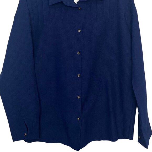 Hotouch Long Sleeve Button Up Shirt Womens Large Blue New - Picture 5 of 11